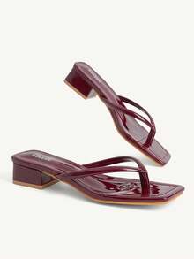CUCCOO CHICEST Women's Flat Sandals Summer - Burgundy - View 4