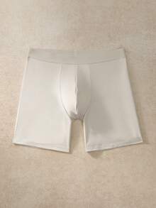 EverLounge Men's Solid Color Elastic Waist Casual Boxer Shorts - Camel - View 1