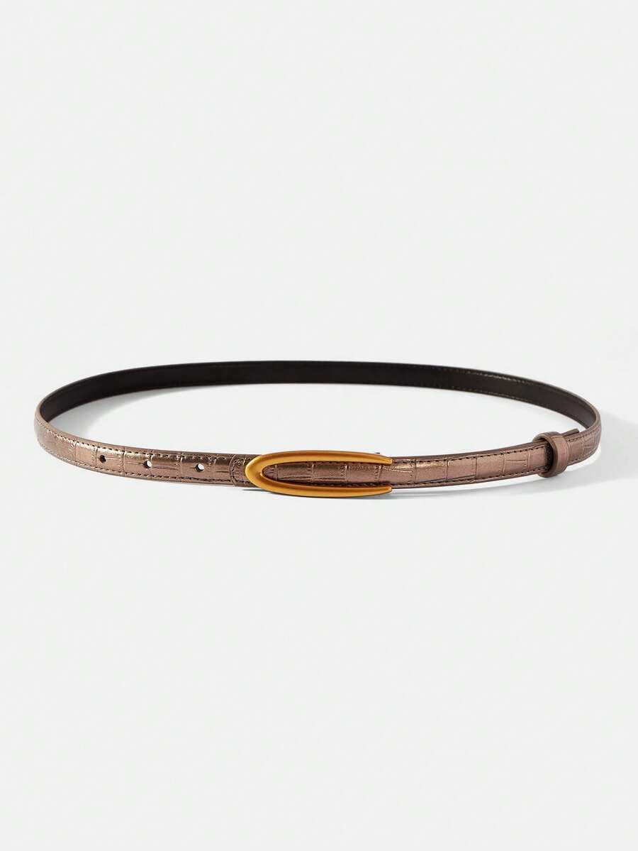 MOTF PREMIUM Cinturón delgado de viaje con hebilla PRE ROSE GOLD - Oro rosa - Ver 2