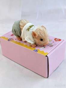 MINKOJA 1PC Silicone Piglet Doll About 12cm Lifelike Exquisite Little Pig Dolls Desktop Decoration, Birthday Gift, Decompression Toy - Bow pig - View 3