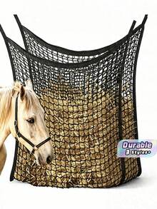 1 Hay Net, Suitable For Horses And Goats - Slow Feeder, Large Opening Design, Easy To Fill, Nylon Feeding Bag - Multicolor - View 1