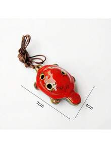 Joivida 1Pc/3Pcs 6-Hole Little Turtle Ocarina, Alto C Key AC Ocarina, Beginner Mini Wind Instrument, Cute Cartoon Ceramic Flute For Music Lovers - Multicolor - View 6