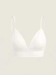 SHEIN BASICS 大尺碼女款純色圓領短袖短版背心上衣，白色，適合約會之夜、正式場合、度假、晚宴，夏季性感休閒風 - 白色 - 查看 8