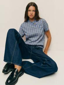 Nöista Chinese-Style Short Sleeve Top With Frog Buttons, Perfect For Summer, Fall And Going Out. - Blue - View 4