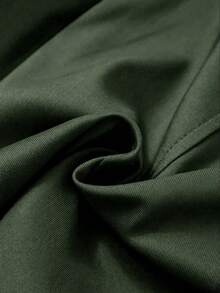 GlowEve CURVE Women's Plus Size Side Zipper Short Suit Fabric Casual Vacation Shorts - Army Green - View 7