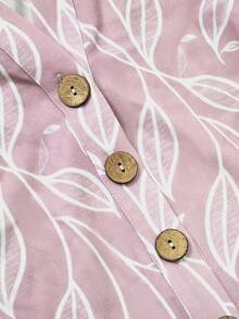 Zayélia Lady's Smooth-Woven Elegant And Simple Casual Summer Blouse, Work Shirt - Pink - View 4