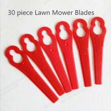 300/200/100/30/10PCS Plastic Lawn Mower Blades, Garden Grass Cutter Eater Plastic Cutting Blades, Keyhole Shapes,Garden Tools, Gardening Tools For Garden - red - View 12