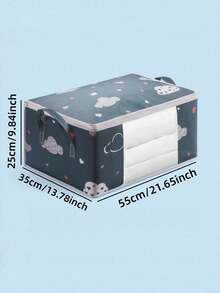 1/2 túi đựng quần áo chăn ga gấp gọn cỡ cực lớn bằng polyester bền, có tay cầm gia cố, khóa kéo đôi, mặt trước trong suốt, túi tổ chức di động tiết kiệm không gian cho tủ quần áo, gầm giường, dọn dẹp nhà cửa, chuyển nhà, ký túc xá, quà tặng cho nam nữ, đồ lưu trữ gia đình thiết yếu - Nhiều màu - Xem 11
