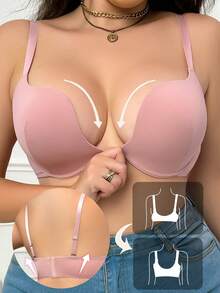 DesireSculpt 1pc Romantic Underwire Bra - Pink - View 6