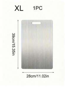 Silver Stainless Steel Chopping Board, Suitable For Both Sides, Ideal For Cutting Poultry, Fish, And Fruits And Vegetables. Resists Odors, Stains And Rust. Can Replace Traditional Chopping Boards. Essential For The Kitchen. Easy To Clean With Water. - Multicolor - View 13