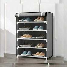 Shoe Cabinet With Dust Cover, Non-Woven Fabric Material, Space Saving, Large Capacity, Easy To Assemble, Portable Shoe Cabinet, Suitable For Various Scenarios Such As Foyer, Storage Rack, Home And Dormitory Storage, Shoe Sorting, Shoe Storage, Shoe - Multicolor - View 9