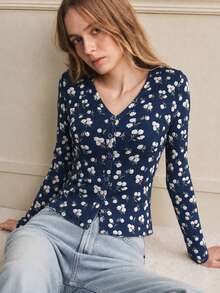 SHEIN French Vintage Cute Daily Commute Casual Vacation Elegant Ditsy ...
