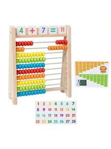 Colorful Wooden Abacus For Students To Assist In Calculating Arithmetic Operations Such As Addition, Subtraction, Multiplication, And Division. It Is A Suitable Tool For Students' Math Supplies And School Supplies. - Multicolor - View 7