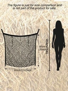 1 Hay Net, Suitable For Horses And Goats - Slow Feeder, Large Opening Design, Easy To Fill, Nylon Feeding Bag - Multicolor - View 4