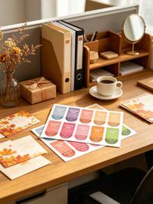 SHEIN 50/100/200 Piezas Etiquetas Adhesivas Rectangulares Lindas para Sellar Cajas de Regalo y Embalaje - Ver 7