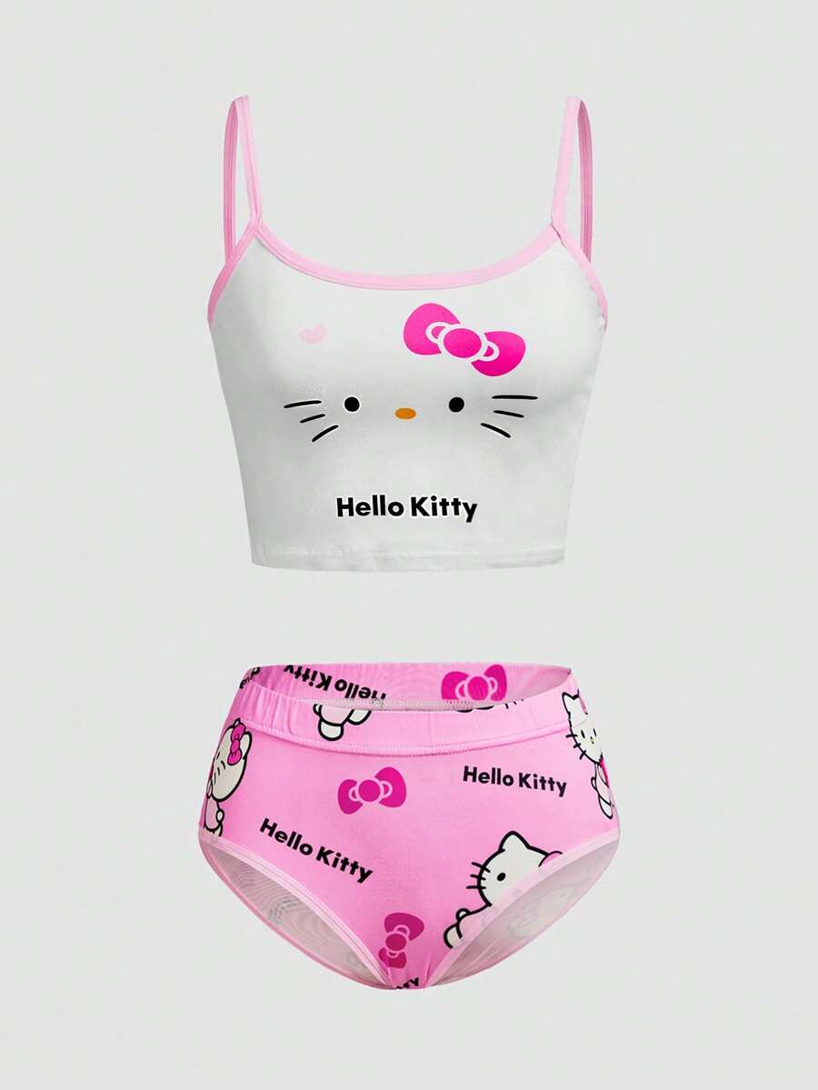 Chillnights HELLO KITTY AND FRIENDS | SHEIN Women's Bobo Milk Sweet Home Wear 2-Piece Set - Multicolor - View 1