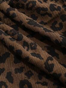 Dazy Tall Women's Leopard Print Short Corduroy Skirt Fall - Brown - View 7