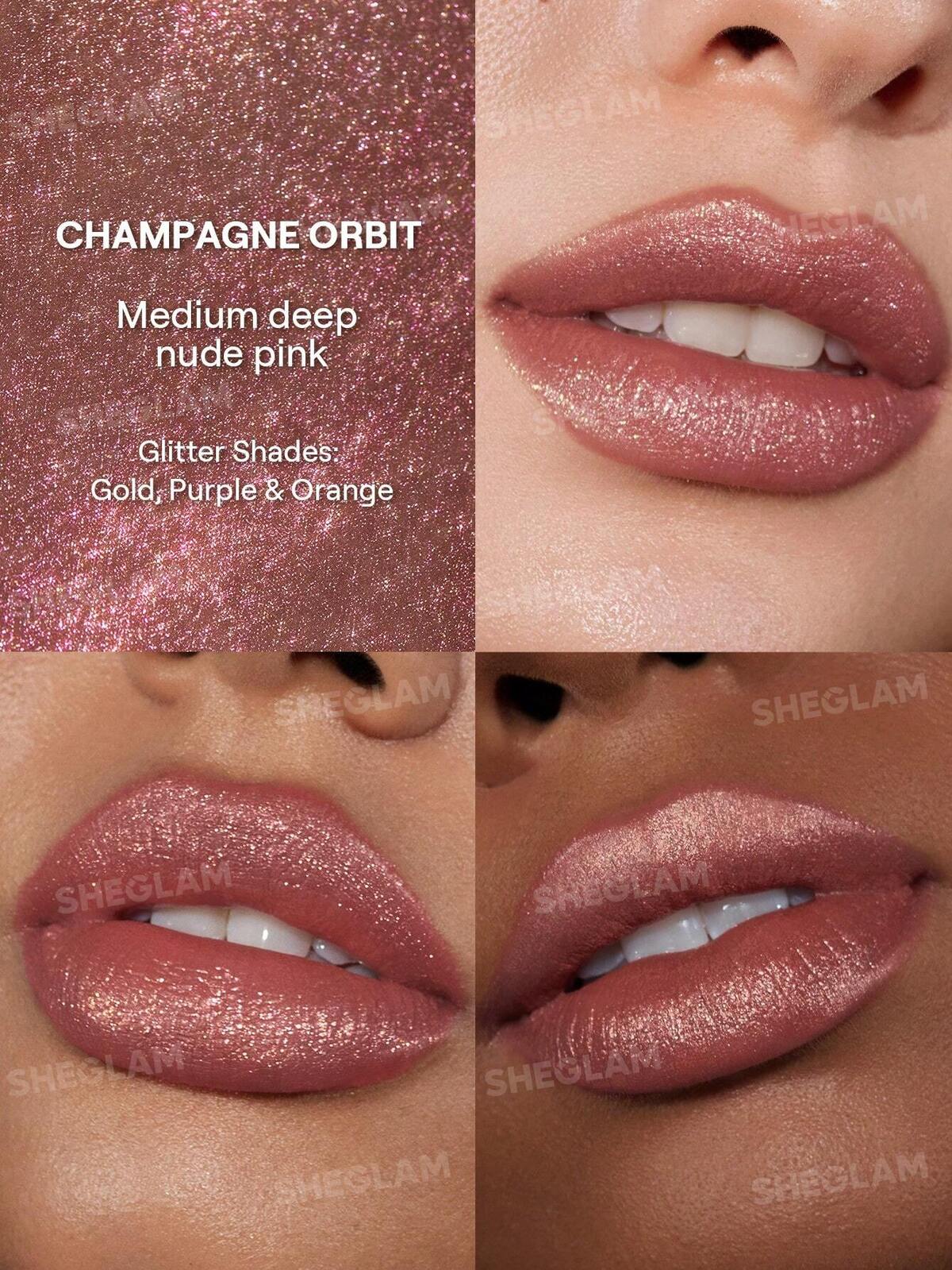 Stardust Swipe Glitter Liquid Lipstick-033 Champagne Orbit
