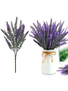 Provence Lavender Plastic Artificial Flowers False Plants Wedding Home Outdoor Garden Decoration Table Decoration - Multicolor - View 4