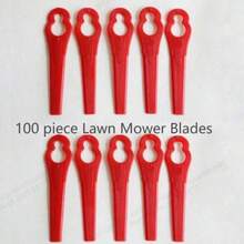 300/200/100/30/10PCS Plastic Lawn Mower Blades, Garden Grass Cutter Eater Plastic Cutting Blades, Keyhole Shapes,Garden Tools, Gardening Tools For Garden - red - View 9