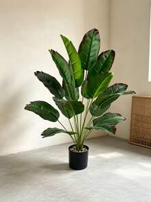 Simulated Traveler Banana Green Plant Plantain Leaf Fake Tree Nordic Style Paradise Bird Home Floor Decoration Project Landscaping - Green - View 5