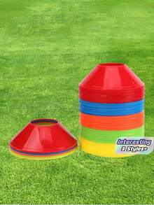 Football Training Marker Discs, Small Round Marker Plates, Roadside Markers, Agility Training Cones Color Random - Multicolor - View 1