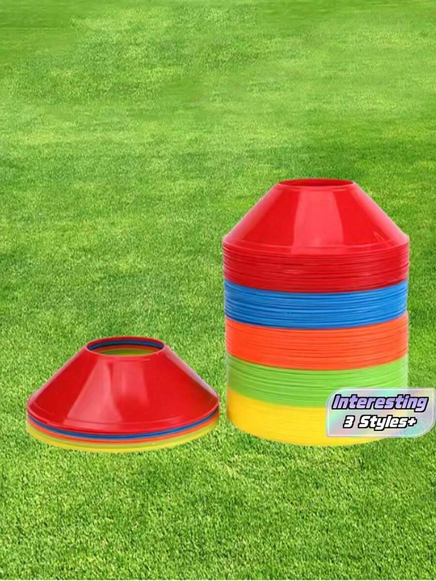 Football Training Marker Discs, Small Round Marker Plates, Roadside Markers, Agility Training Cones Color Random - Multicolor - View 1