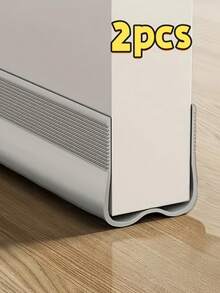 SHEIN 2pcs Adjustable Soft Rubber Door Draft Strips - Waterproof Windproof Noise-Reducing Insect-Proof Sealing Strips, Reusable Adhesive Door Bottom Protectors, Suitable For All Door Types, -Saving Soundproofing - 2pcs - View 10