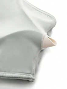 Cheerettes Women's Plus Size Sage Sports Bra Soft Stretch Fabric Removable Pads Strappy Back Comfortable Support For Yoga Gym - Mint Green - View 7