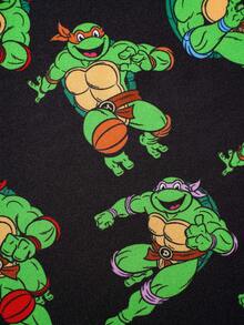 TEENAGE MUTANT NINJA TURTLES | SHEIN Young Boy Cute Fashionable Cartoon Pattern Print Crew Neck Tank Top - Multicolor - View 3