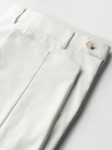Core Aspect Men's Casual Versatile Daily Travel Long Pants With Pocket And Button - Beige - View 5