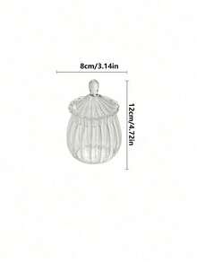 Haus Hana 1pc European-Style Transparent Circle Sugar Jar Made Of Glass, Suitable As A Storage Container For Creative Tea Leaves, Coffee Beans, And Dried Fruits.Ramadan - Multicolor - View 4