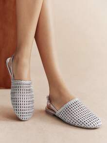Rosivie Ladies Decoration Fashion Daily Travel Casual Slippers - Silver. - View 5