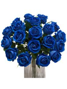 2/6/10 Stücke künstliche Rosen, blaue/rosa künstliche Rosen mit Stielen, geeignet für die Dekoration in Wohnungen, Hochzeitszentren, Hotels und Büros. - Verschiedenfarbig - Übersicht 11