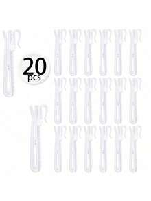 White Plastic Curtain Hooks Adjustable Pleated Curtain Clips Hooks Multi-Purpose Curtain Hooks For Curtains Door Curtains Shower Curtains - multicolor - View 12