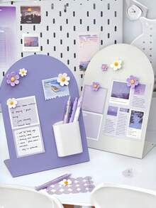 Bảng thông báo nam châm & giá đỡ thẻ, bộ sắp xếp sổ ghi chép để bàn với ngăn lưu trữ thẻ dọc, phụ kiện bàn làm việc văn phòng & bộ sắp xếp không gian làm việc - Một cỡ - Xem 3