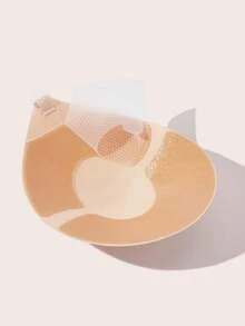 Lignisse Breathable Sticky Bra With Ventilation Design, Invisible Strapless Self-Adhesive Push Up Silicone Bra For Women Backless Deep V Summer Party Dress - Apricot - View 5