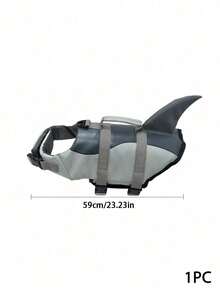 PETSIN 1PC Cute Shark Dog Life Jacket With Adjustable Straps & Quick Release Buckles, Pet Life Vest With Grab Handle & D-Ring, Dog Swimming Safety Vest For Boating Beach Pool, Dog Flotation Life Preserver For Small Medium Large Dogs - Multicolor - View 12