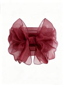 Irokai Japanese Traditional Summer Women's Kimono Yukata Accessories Obi Belt - Burgundy - View 2