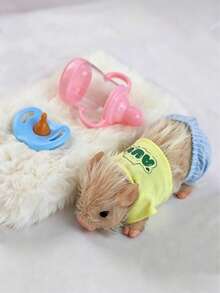 MINKOJA 1PC Silicone Piglet Doll About 12cm Lifelike Exquisite Little Pig Dolls Desktop Decoration, Birthday Gift, Decompression Toy - Bow pig - View 7