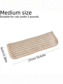 Sisal Cat Scratcher Board With Catnip Pillow Toy, Interactive Scratch Mat For Self-Entertainment, Durable Dental Chew Toy For Healthy Teeth & Happy Cats - Multicolor - View 11
