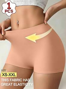 SHEIN 1件女款收腰塑形緊身褲 - 棕色 - 查看 3