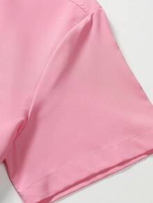 Manfinity RSRT Men's Gradient Color Casual Short Sleeve Shirt For Daily Wear - Pink - View 5