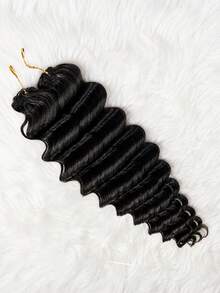 Boho Braids Natural Color Deep Wave Unfelt Wig Crochet Human Hair Extensions Feather Crochet Hair For Miracle Knots Soft Defined Waves Lightweight Natural Looking Easy Installation Reusable Hair Extensions 16-24 Inch - SNatural - View 3