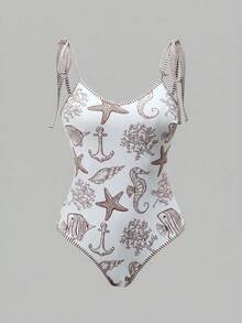 Swim Oasis 26SS 春夏度假風 魚骨波西米亞風 一件式泳衣附短褲 2件套 - 彩色 - 查看 4