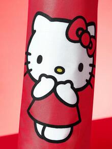 HELLO KITTY AND FRIENDS | SHEIN 可愛白色貓咪粉色蝴蝶結印花三折傘，防曬防雨雙用遮陽傘，輕巧便攜，適合旅行與日常使用 - 紅色 - 查看 5