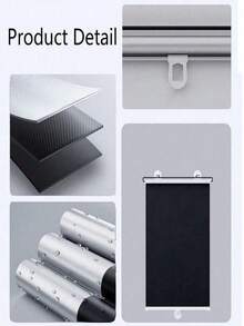 1 Set Blackout Roller Blind Includes 3 Suction Cups 3 Adhesive Hooks No Drill Retractable Sunshade Portable Curtain For Home Bathroom Kitchen Office - Sunshade Roller Blind - View 3