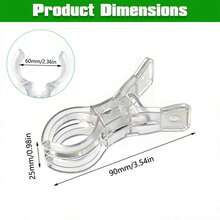 5/10pcs 3.5 Inch Heavy Duty Clear Plastic Spring Clips, Multipurpose Balloon Arch Clamps For Background Fixing, Sturdy Crafted Clips Suitable For Birthday Party Decor, Woodworking Projects And Photography Studio, Essential Tool Kit For Hobbyists - Multicolor - View 6