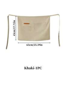 Waiter/Waitress Canvas Half Apron, Waterproof Oil-Proof, Restaurant Work Uniform, Kitchen Cooking Apron - Multicolor - View 14