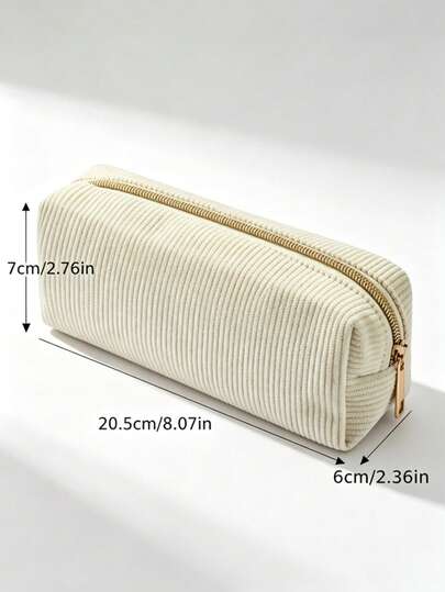 "High Quality" Slim Corduroy Pencil Case, Pencil Case, Pencil Case, Steel Ball, Pencil Case, Stationery, Pencil Case, School Pencil Case, University Pencil Case, New Semester Preparation.